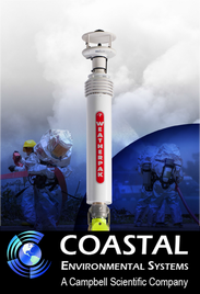 Coastal Environmental Systems WEATHERPAK portable weather station on a tripod